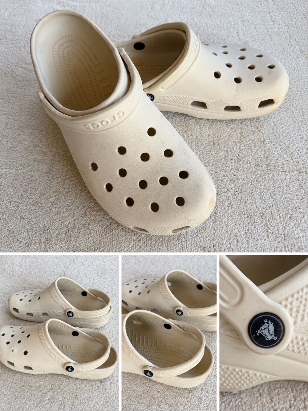 Crocs Classic Clog in Cream Unisex M9/W11